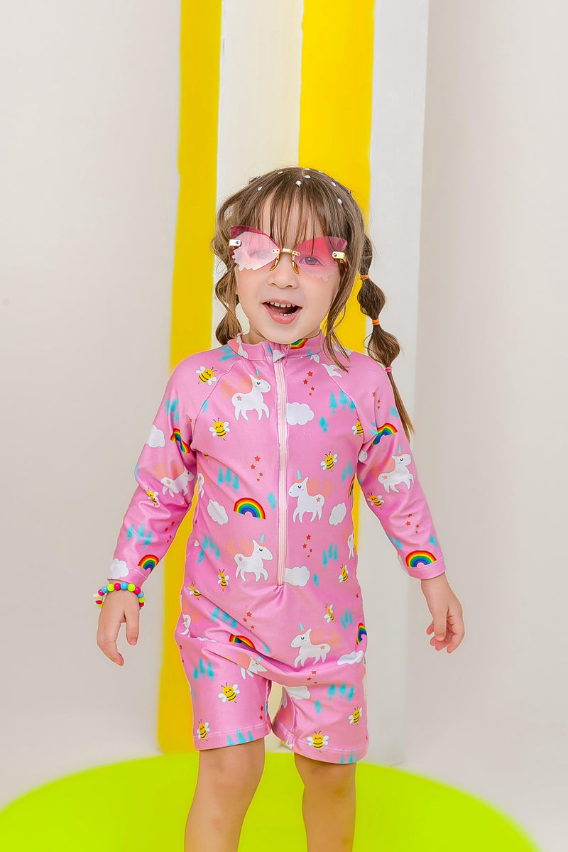 Macaquinho UV FPS50 Para banho Infantil - Menina