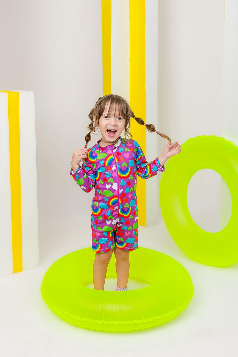 Macaquinho UV FPS50 Para banho Infantil - Menina
