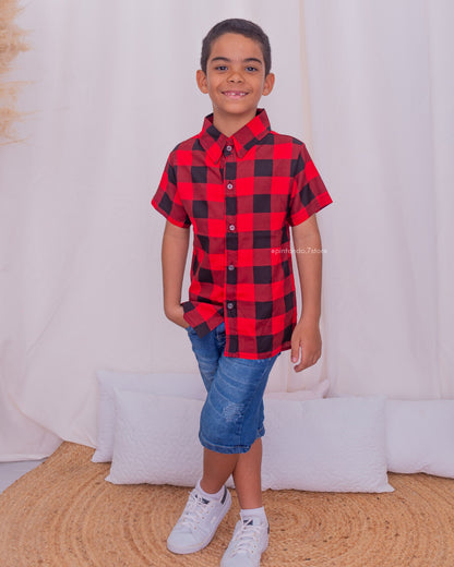 Camisa Xadrez São João menino infantil