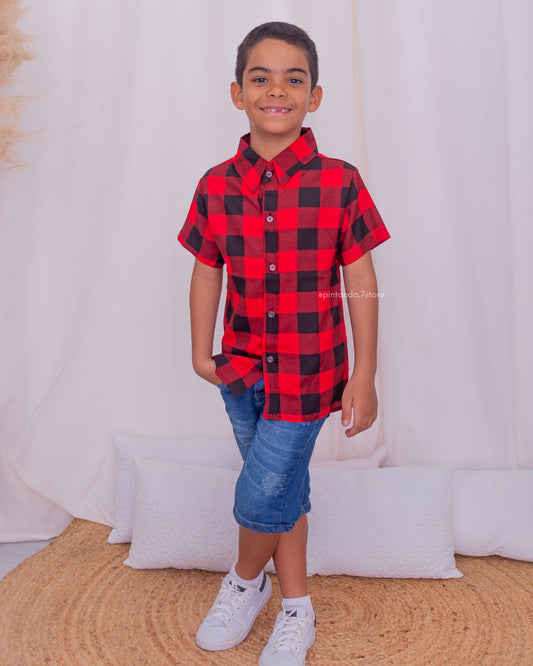 Camisa Xadrez São João menino infantil