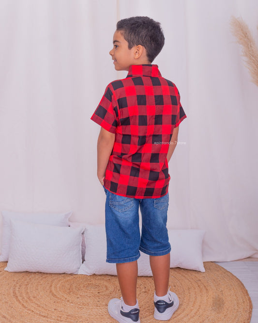 Camisa Xadrez São João menino infantil
