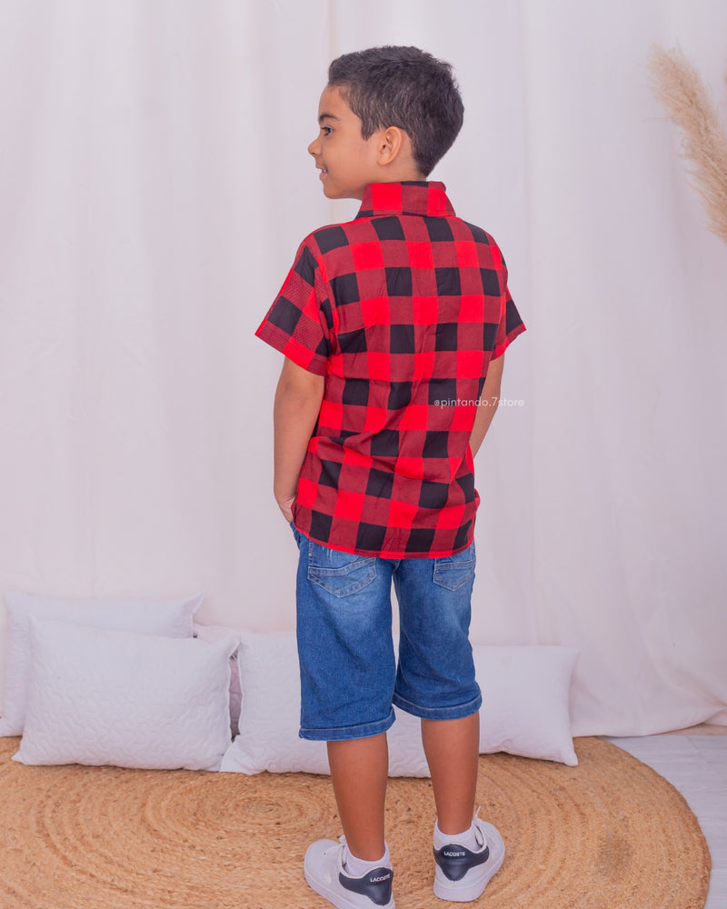 Camisa Xadrez São João menino infantil