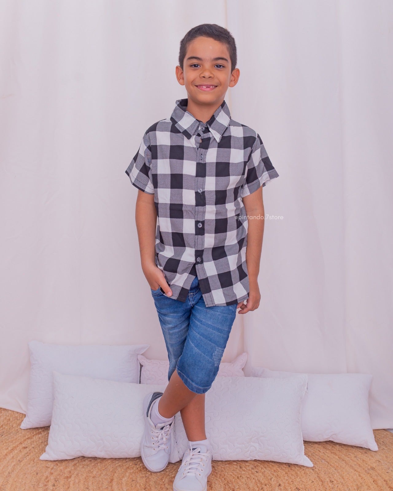 Camisa Xadrez São João menino infantil