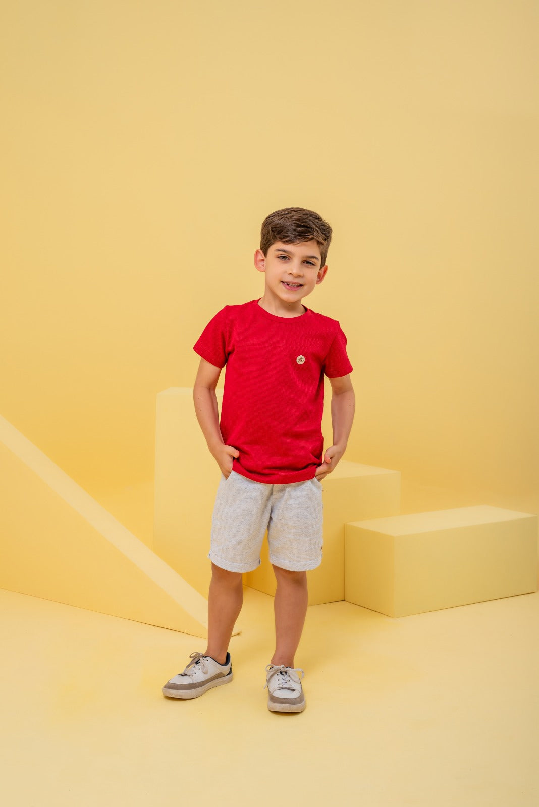 NOVO Conjunto Casual de Camisa e Bermuda - Menino