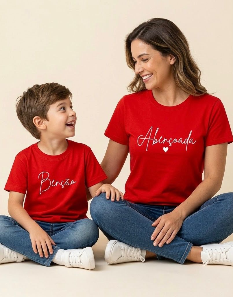 KIT 2 Camisas Mãe e filho(a) - Adulto e infantil