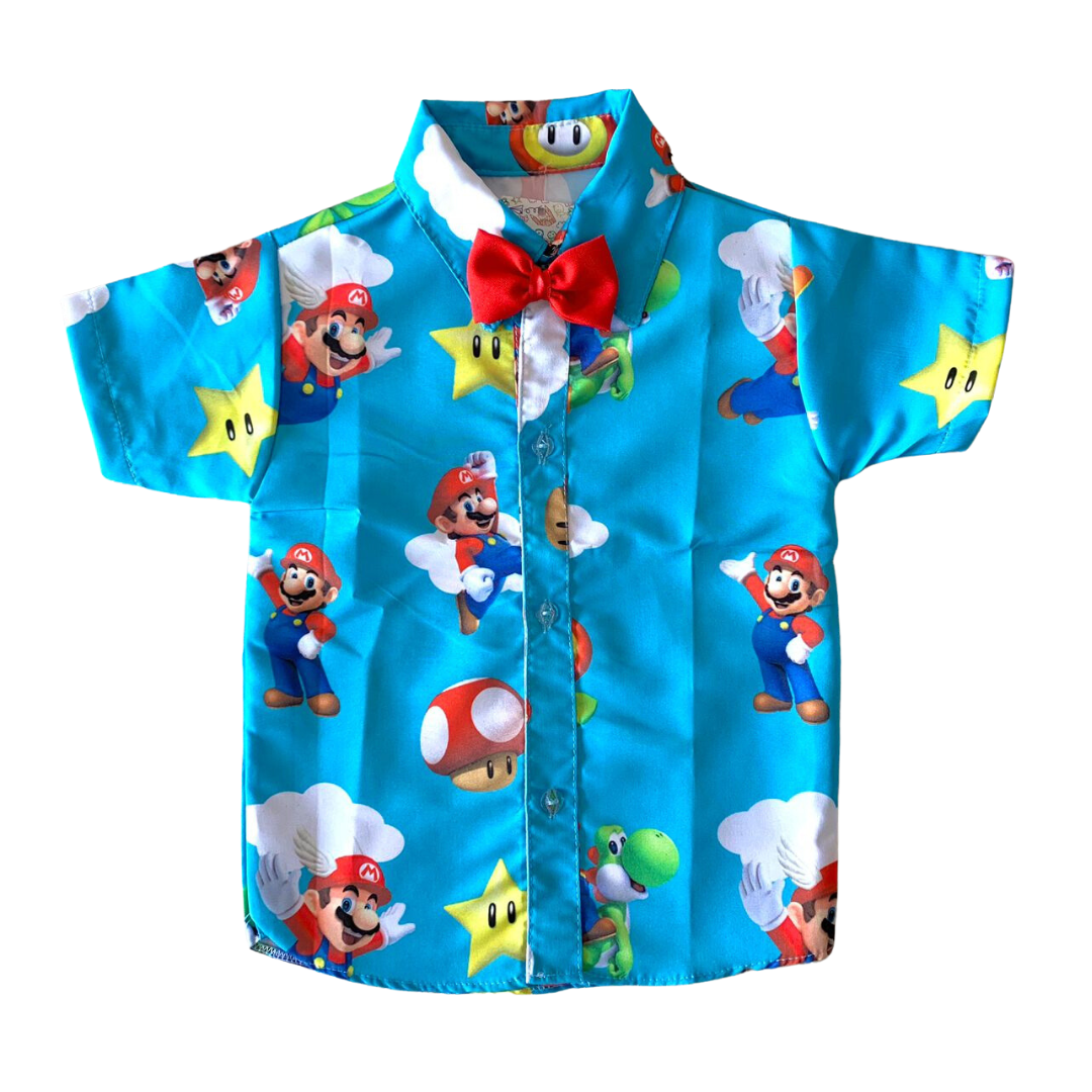 Camisa Mario - Temáticos BLACK