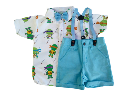 Conjunto TARTARUGA NINJA tematico infantil menino