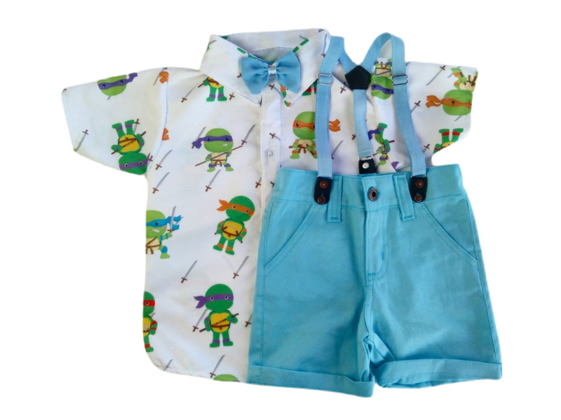 Conjunto TARTARUGA NINJA tematico infantil menino