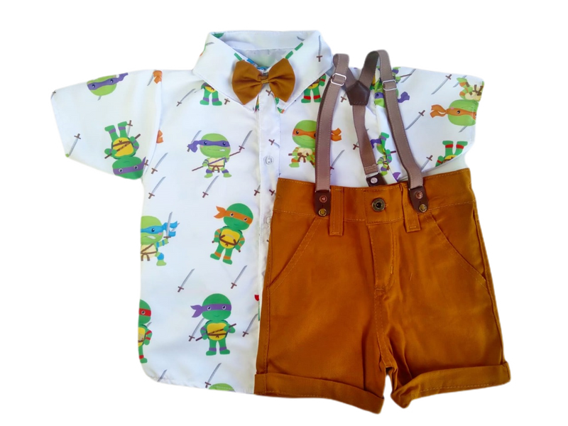 Conjunto TARTARUGA NINJA tematico infantil menino