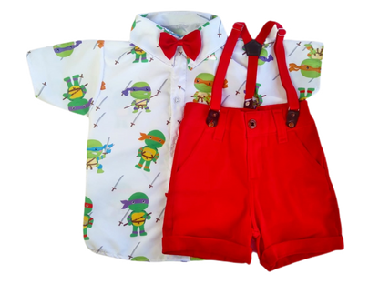 Conjunto TARTARUGA NINJA tematico infantil menino
