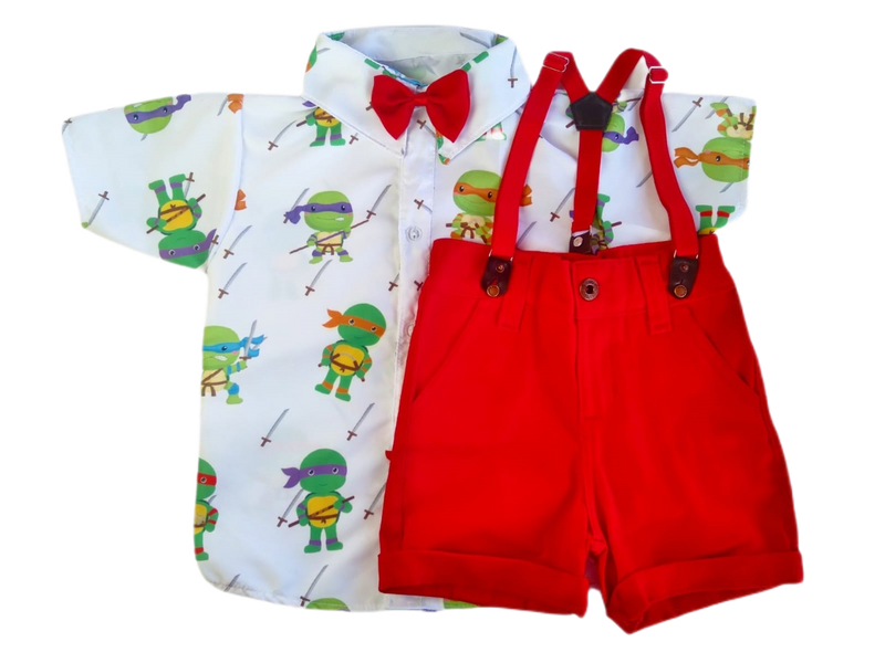 Conjunto TARTARUGA NINJA tematico infantil menino