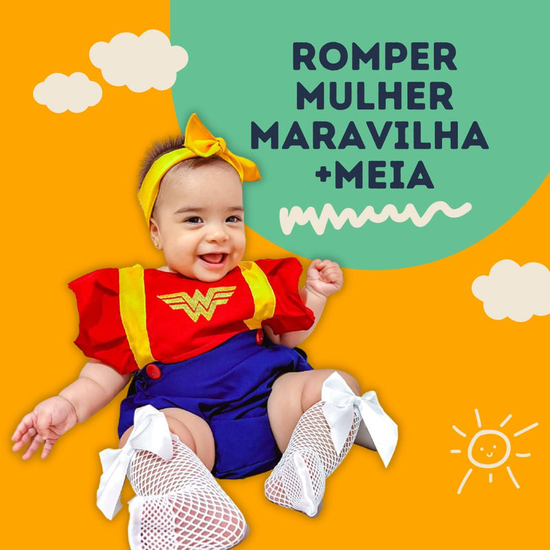 Romper Temático com Meia Feminino Infantil