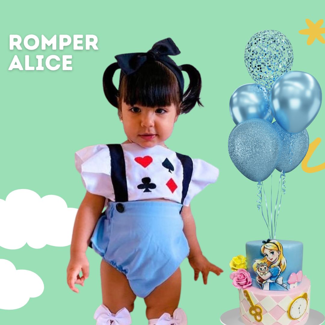 Romper Menina - Temas / Mesversário BLACK