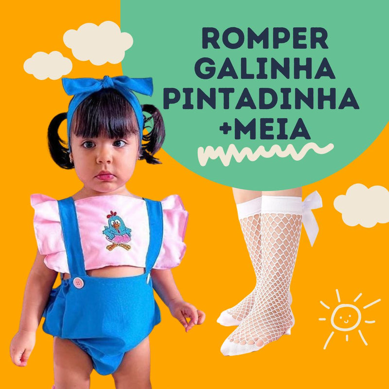 Romper Temático com Meia Feminino Infantil