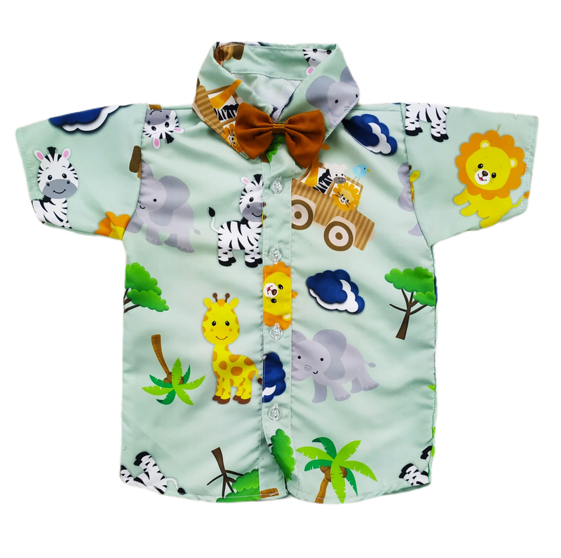 Camisa Safari Baby temática BLACK