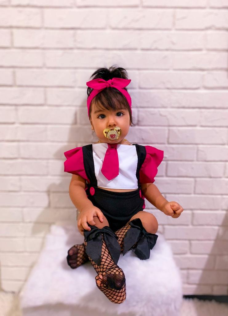 Romper Menina - Temas / Mesversário BLACK