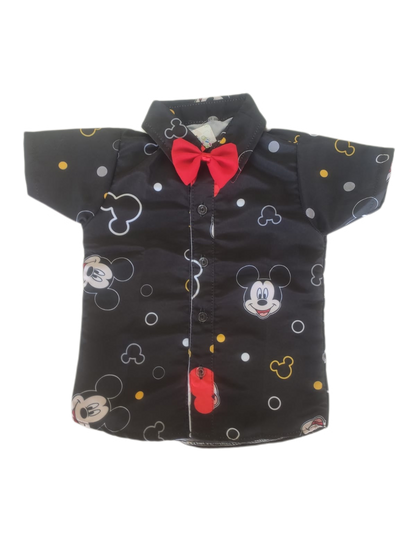 Camisa Mickey Estampada Preta BLACK