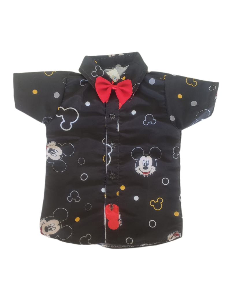 Camisa Mickey Estampada Preta