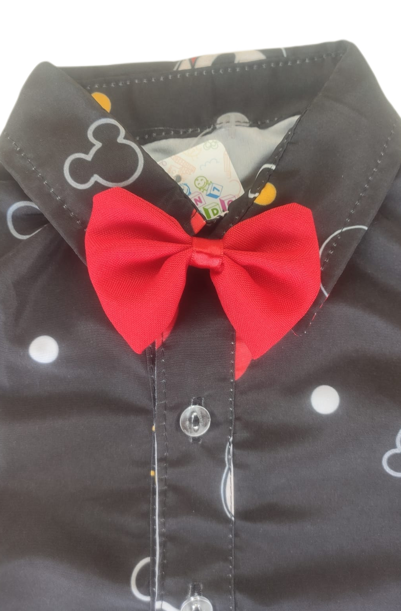 Camisa Mickey Estampada Preta BLACK
