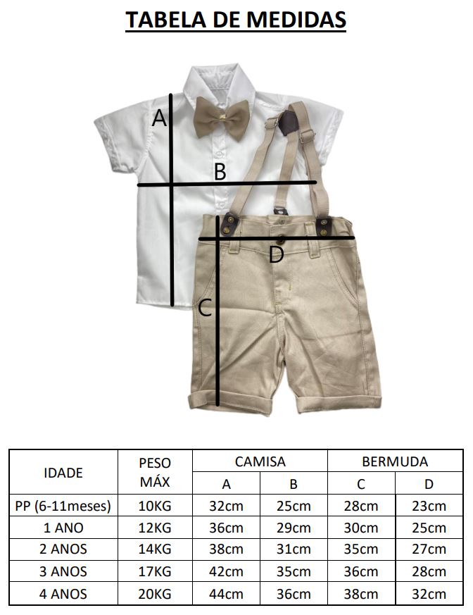 Batizado -Conjunto Branco com Caramelo