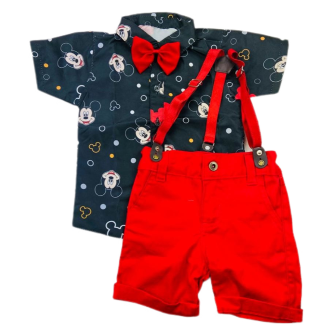 Mickey Preto Estampado- Conjunto Temático